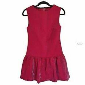 Maroon metallic sleeveless mini dress petite